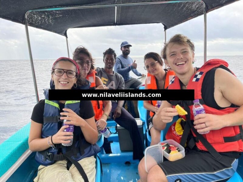 our customers happy while having refreshments in early whales dolphins watching near swami rock ocean view