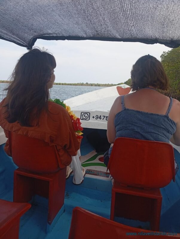 the mom and daughter enjoying new experience lagoon tour after whale & dolphin watching