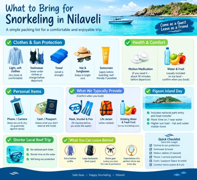 what to bring snorkeling in nilaveli