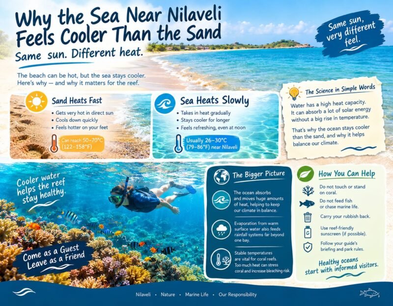 why the sea near Nilaveli feels cooler