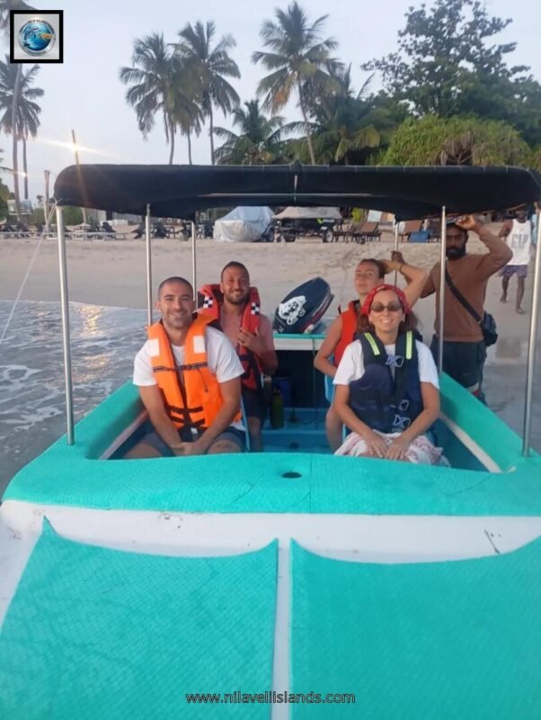 customers ready to whale watching in trincomaee harbour from nilaveli